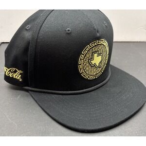 Texas Rangers Baseball Black‎ and Gold Hat Success Brands Coca-Cola